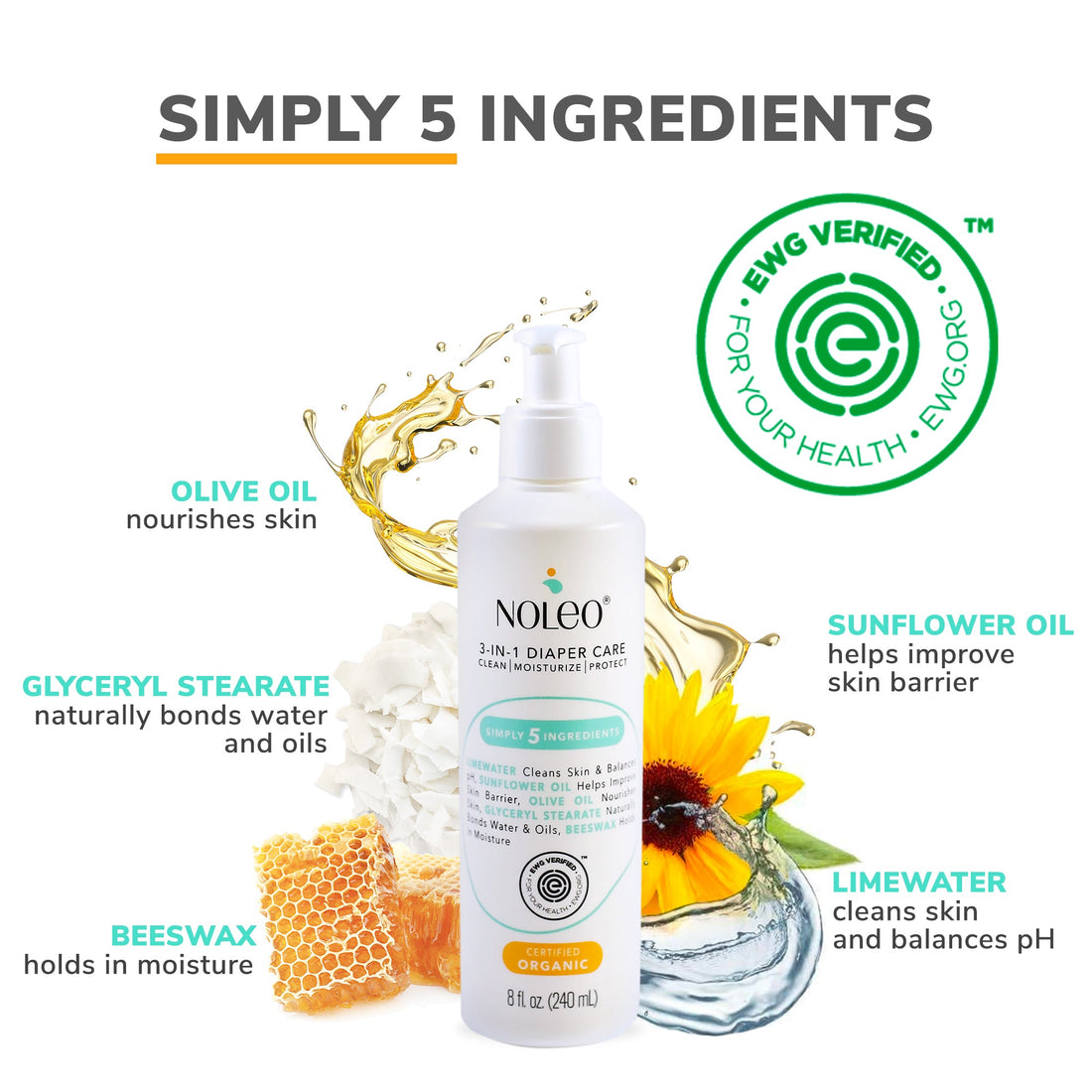 noleo ewg verified organic diaper care