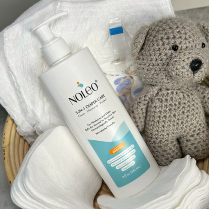 NOLEO DUO: 3-in-1 Diaper Rash Cream & Large Cotton Pads