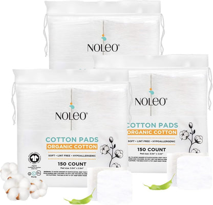 Organic Cotton Cleansing Pads - Large (150 Count)
