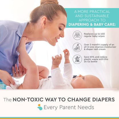 NOLEO 3-IN-1 - Diaper Rash Cream - Value Size (24 oz)