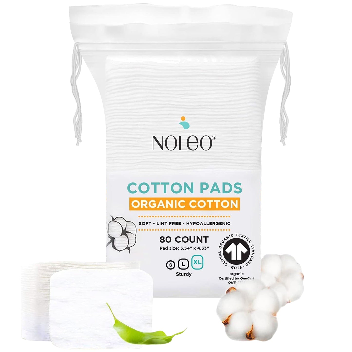 Organic Cotton Cleansing Pads - XL (240 Count)