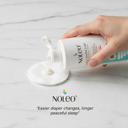 NOLEO Duo: 3-in-1 Diaper Care & Large Cotton Pads