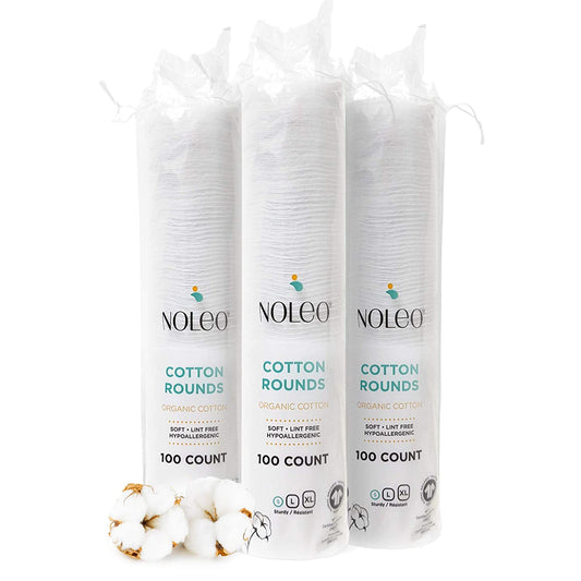NOLEO Organic Cotton Rounds - Small 2" (300 Count)