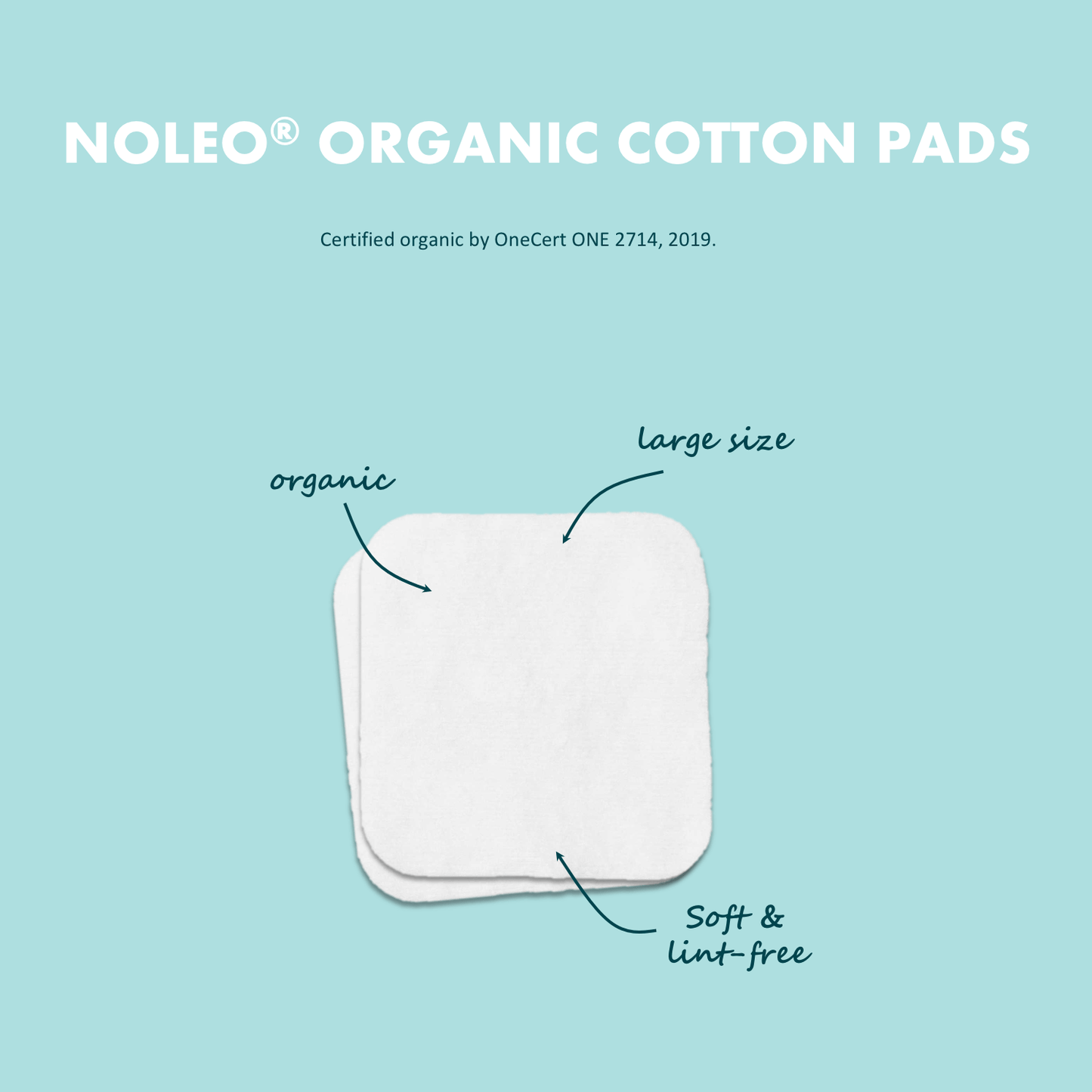 Organic Cotton Cleansing Pads - Large (150 Count)