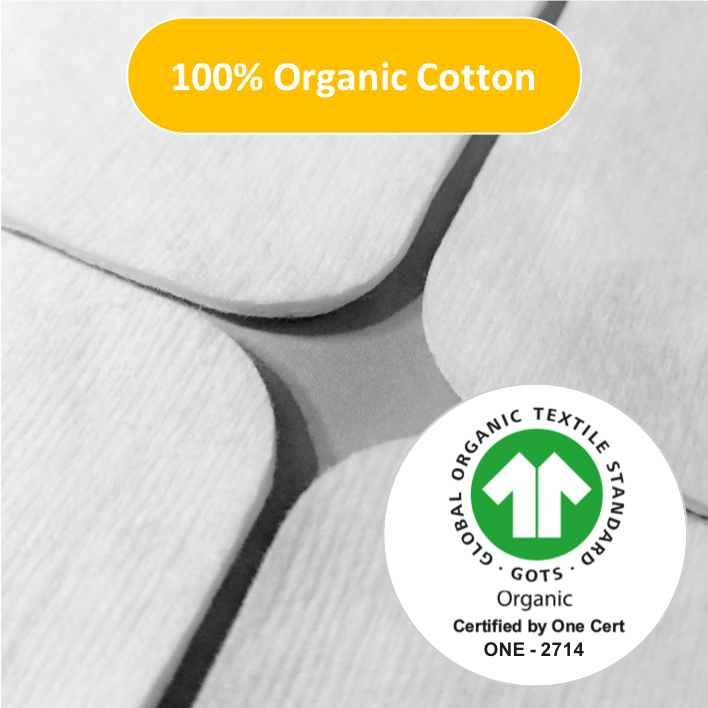 Organic Cotton Cleansing Pads - Large (150 Count)