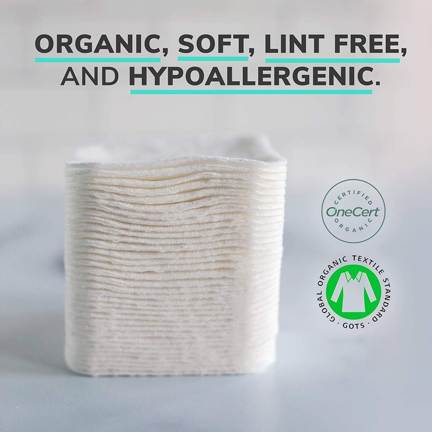 Organic Cotton Cleansing Pads - XL (240 Count)