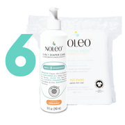 Value Pack NOLEO Diaper Cleanser & Moisturizer + Organic Cotton Pads NOLEO DUO (Pack of 6)