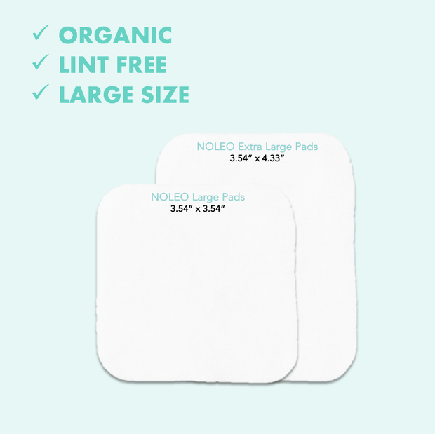 NOLEO Organic Cotton Pads - XL (Pack of 3)